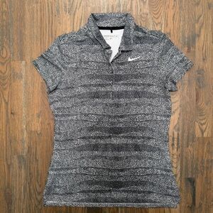 Nike Women's Black and White Golf Shirt